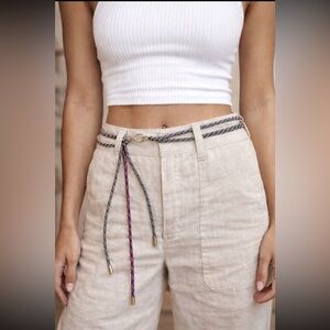 #39 Braided Multi-Cord Rope Belt – Gold Hardware – OS